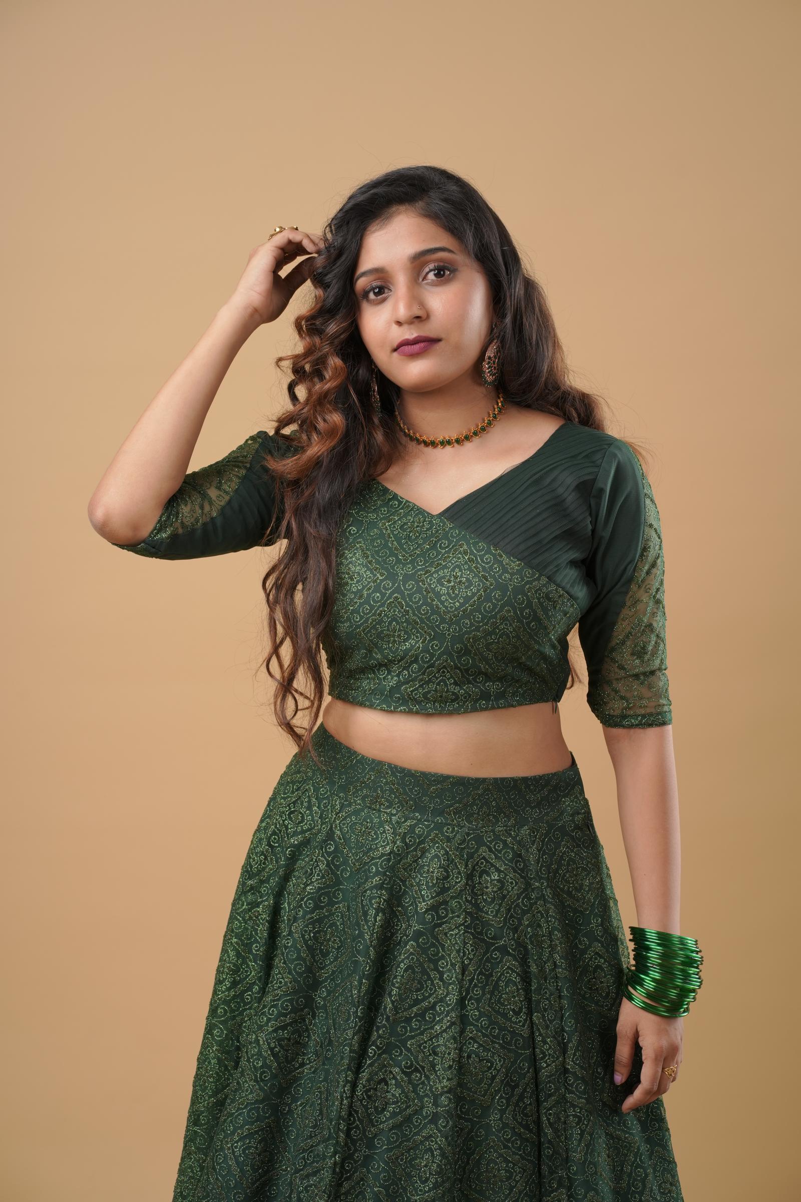 Harini Harit Lehenga (Emerald Beauty)