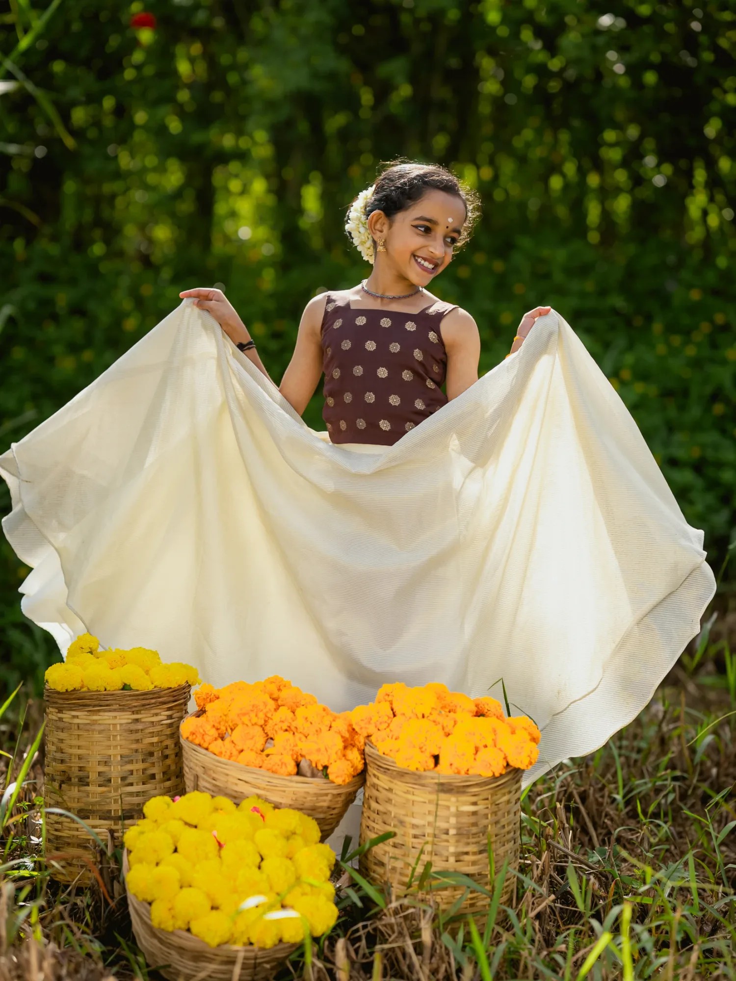Little Onam Blossoms — Quppayam Boutique outfit 1